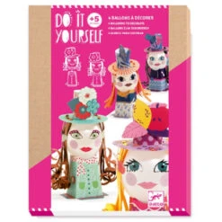 4 Ballons à Décorer Demoiselles, Do It Yourself - Djeco