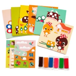 Coffret Créatif, Pâte à Modeler Et Gommettes - Avenue Mandarine -Jouets Éducatifs Boutique amkc161c 2