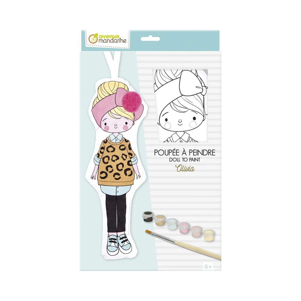 Poupée à Peindre Olivia - Avenue Mandarine 4 Poupée à Peindre Olivia - Avenue Mandarine – Image 2
