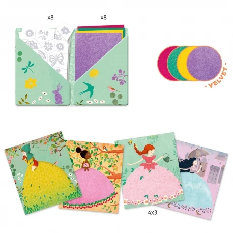Artistic Patch Velours Demoiselles - Djeco 4 Artistic Patch Velours Demoiselles - Djeco – Image 2