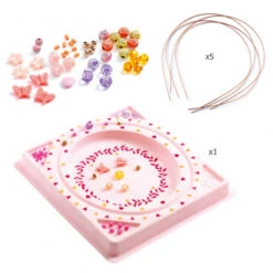 Précieux, Plateau D'enfilage Et Couronnes - Djeco -Jouets Éducatifs Boutique bijoux a creer enfilage precieux djeco 1