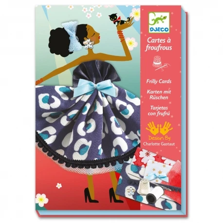 Cartes à Froufrous, Couture So Paris - Djeco 3 Cartes à Froufrous, Couture So Paris - Djeco