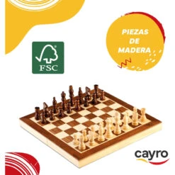 Jeu D'échecs Pliable En Bois - Cayro The Games 7 Jeu D'échecs Pliable En Bois - Cayro The Games -Jouets Éducatifs Boutique cay601 2