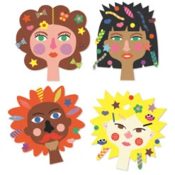 Créer Avec Des Stickers, Coiffeur - Djeco -Jouets Éducatifs Boutique creer avec des stickers coiffeur djeco 2