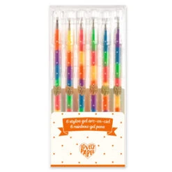 6 Stylos Gel Arc-en-ciel, Lovely Paper - Djeco