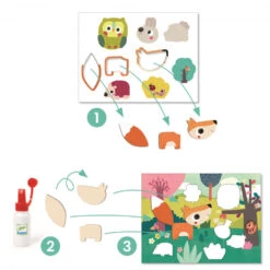 Collages Pour Les Tout-petits - Djeco -Jouets Éducatifs Boutique dj09874 collages des tout petits djeco 2