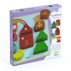 Puzz & Match Rainbow - Djeco -Jouets Éducatifs Boutique dj1076 2