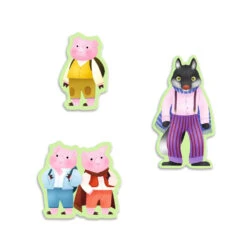 Story Puzzle, Les 3 Petits Cochons, 35 Pièces - Djeco -Jouets Éducatifs Boutique dj7051 2