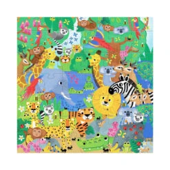 Puzzle Géant 1 à 10, Jungle - Djeco -Jouets Éducatifs Boutique dj7148 puzzle 1 a 10 jungle djeco 2