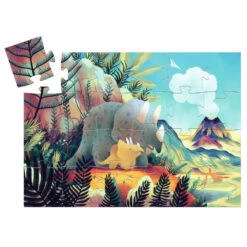 Puzzle Silhouette Téo Le Dino, 24 Pièces - Djeco -Jouets Éducatifs Boutique dj7284 puzzle dino 1