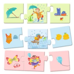 Puzzle Trio, Mon Quotidien - Djeco -Jouets Éducatifs Boutique dj8253 1