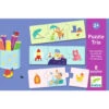 Puzzle Trio, Mon Quotidien - Djeco -Jouets Éducatifs Boutique dj8253