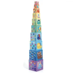 Jouets Éducatifs Boutique 22 10 Cubes Gigognes Empilables, Arc-en-ciel - Djeco