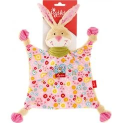 Doudou Lapin Rose à Fleurs - Sigikid
