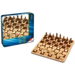 Echecs Et Dames En Boîte Métal - Cayro The Games