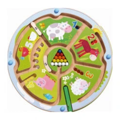 Jeu Magnétique En Bois, Labyrinthe Des Chiffres - HaBa