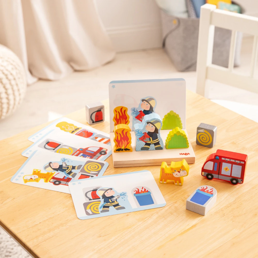 Jeu à Empiler 3D, Pompiers - HaBa 5 Jeu à Empiler 3D, Pompiers - HaBa – Image 3