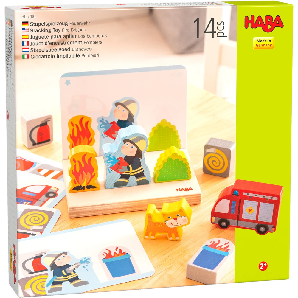 Jeu à Empiler 3D, Pompiers - HaBa 3 Jeu à Empiler 3D, Pompiers - HaBa