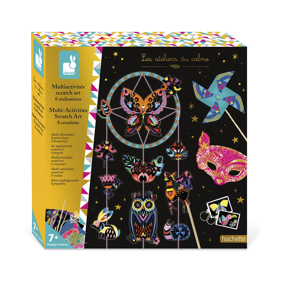 Coffret Multi-activités Scratch Art - Janod 3 Coffret Multi-activités Scratch Art - Janod