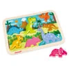 Chunky Puzzle, 7 Dinosaures En Bois - Janod -Jouets Éducatifs Boutique jan7054