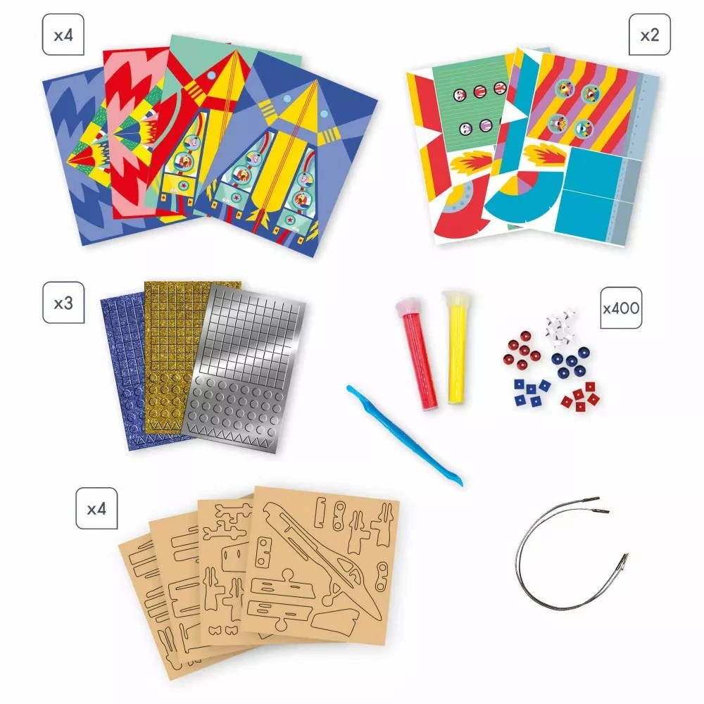 Coffret Créatif Multiactivités, Les Aventuriers Du Ciel - Janod 4 Coffret Créatif Multiactivités, Les Aventuriers Du Ciel - Janod – Image 2