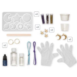 14 Bijoux En Résine à Créer, Galaxie - Janod -Jouets Éducatifs Boutique jan7937 bijou 2