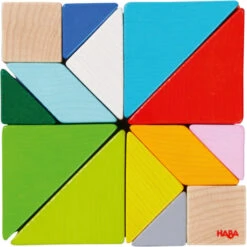 Jeu D'assemblage En 3D, Cube Tangram - HaBa -Jouets Éducatifs Boutique jeu d assemblage en 3d tangram cube 3