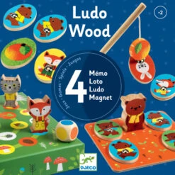 LudoWood, Coffret De 4 Jeux En Bois - Djeco