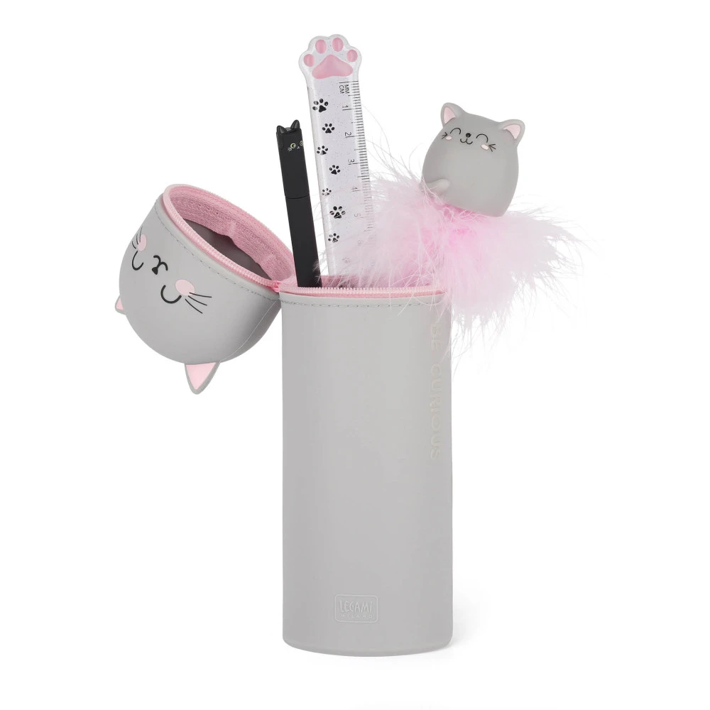 Kawaii, Trousse En Silicone Souple 2 En 1, Kitty - Legami 4 Kawaii, Trousse En Silicone Souple 2 En 1, Kitty - Legami – Image 2