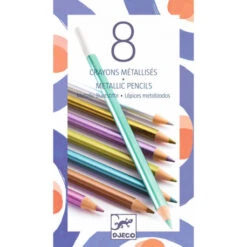 8 Crayons Métallisés - Djeco