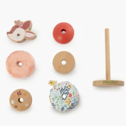Stella Le Faon, Pyramide En Bois Et Tissus - Lilliputiens -Jouets Éducatifs Boutique lilli83471 1