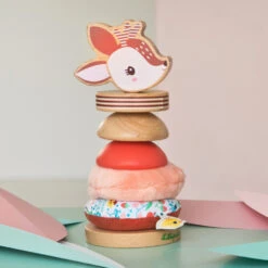 Stella Le Faon, Pyramide En Bois Et Tissus - Lilliputiens -Jouets Éducatifs Boutique lilli83471 3