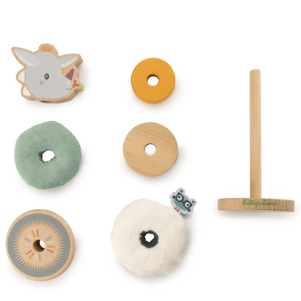 Joe Le Dragon, Pyramide En Bois Et Tissus - Lilliputiens 5 Joe Le Dragon, Pyramide En Bois Et Tissus - Lilliputiens – Image 3