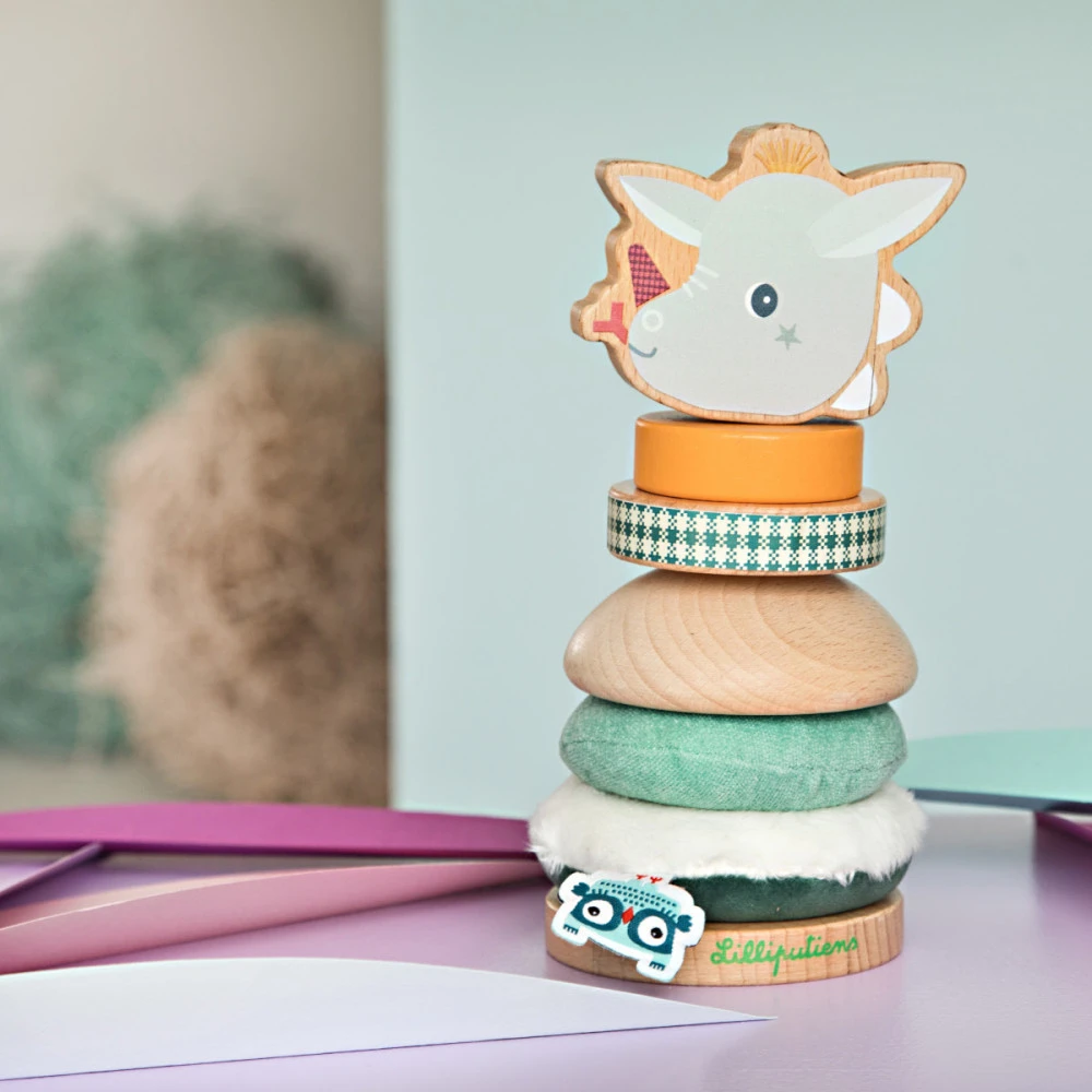 Joe Le Dragon, Pyramide En Bois Et Tissus - Lilliputiens 6 Joe Le Dragon, Pyramide En Bois Et Tissus - Lilliputiens – Image 4