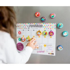 Ma Routine Quotidienne, Tableau Avec 12 Aimants - Minimo -Jouets Éducatifs Boutique mnmfrrq 0012t 2