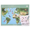 Mappemonde Avec Décalcomanies, Les Animaux Du Monde, Tout Autour Du Monde - Moulin Roty -Jouets Éducatifs Boutique mr719185