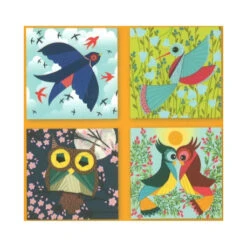 Papier Plissé, Oiseaux - Djeco -Jouets Éducatifs Boutique papier plisse oiseaux djeco 1