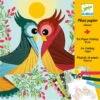 Papier Plissé, Oiseaux - Djeco -Jouets Éducatifs Boutique papier plisse oiseaux djeco