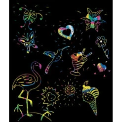 Scratch Art Avec Pochoirs - Au Sycomore -Jouets Éducatifs Boutique pochette pm scratch art pochoirs 2