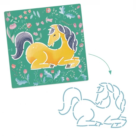 Pochoirs Chevaux - Djeco 5 Pochoirs Chevaux - Djeco – Image 3