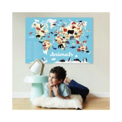 Poster Avec 67 Stickers Repositionnables, Les Animaux Du Monde - Poppik -Jouets Éducatifs Boutique ppidis003 3