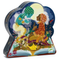 Puzzle Silhouette 24 Pcs, Aladin - Djeco