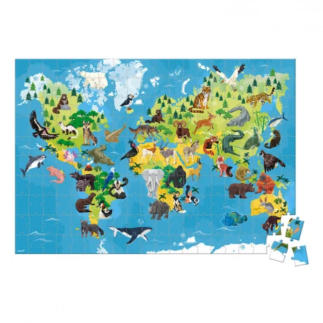 Puzzle 200 Pièces Les Animaux Menacés - Janod 4 Puzzle 200 Pièces Les Animaux Menacés - Janod – Image 2