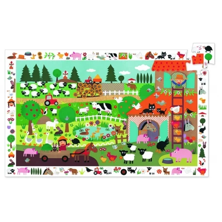 Puzzle Observation La Ferme 35 Pcs - Djeco 4 Puzzle Observation La Ferme 35 Pcs - Djeco – Image 2