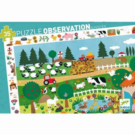 Puzzle Observation La Ferme 35 Pcs - Djeco 3 Puzzle Observation La Ferme 35 Pcs - Djeco