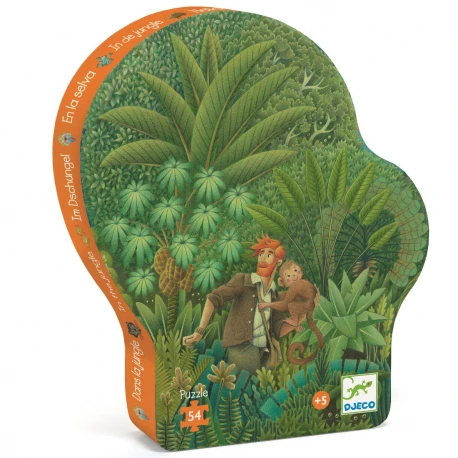 Puzzle Silhouette 54 Pcs, Dans La Jungle - Djeco 3 Puzzle Silhouette 54 Pcs, Dans La Jungle - Djeco