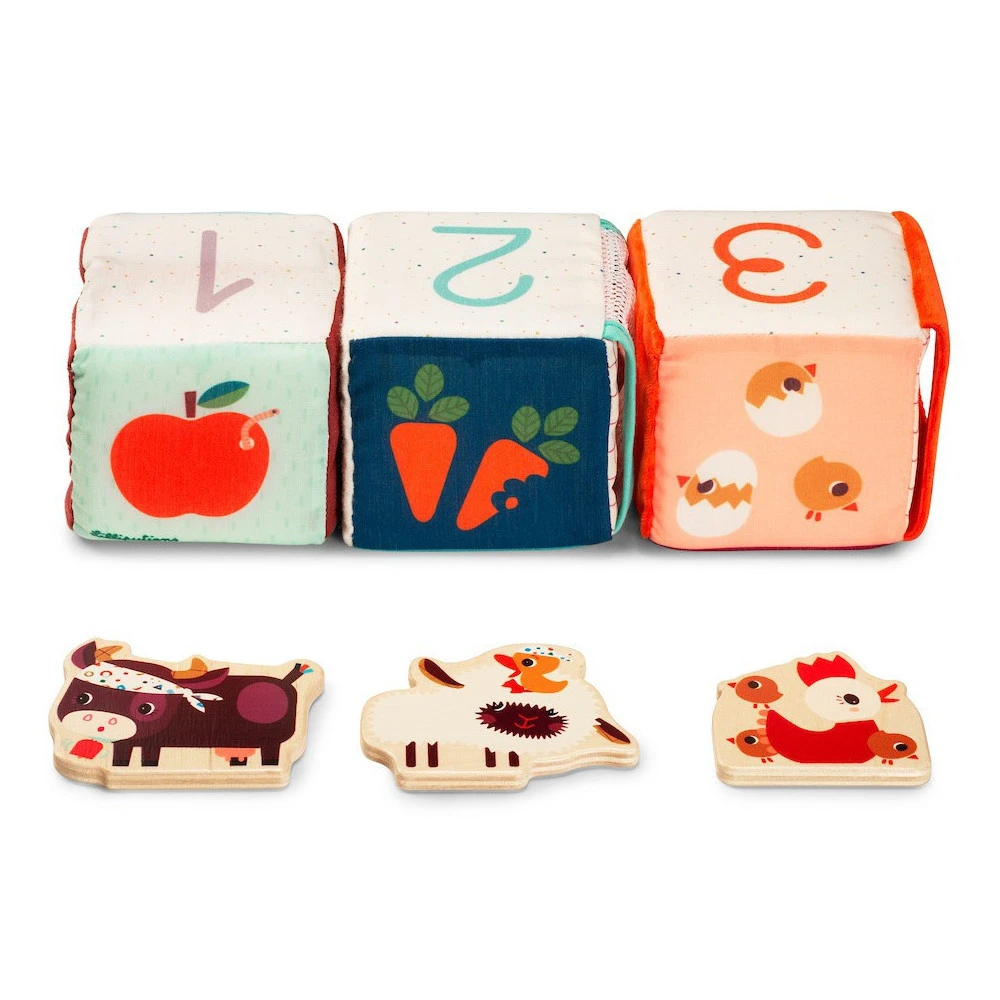 Set De Cubes Cache-cache, Ferme - Lilliputiens 6 Set De Cubes Cache-cache, Ferme - Lilliputiens – Image 4