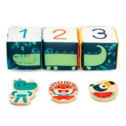 Set De Cubes Cache-cache, Jungle - Lilliputiens -Jouets Éducatifs Boutique set de cubes cache cache jungle lilliputiens 2