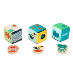 Set De Cubes Cache-cache, Jungle - Lilliputiens -Jouets Éducatifs Boutique set de cubes cache cache jungle lilliputiens 3