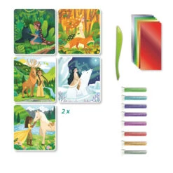 Artissimo, Tableaux Paillettes & Dorures, Héroïnes - D'Arpèje -Jouets Éducatifs Boutique syccrea040 artissimo paillettes dorures heroines 1